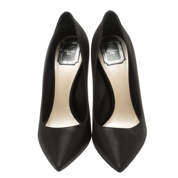 Dior Black Fabric Pointed Toe Pumps - Picture 5 of 7